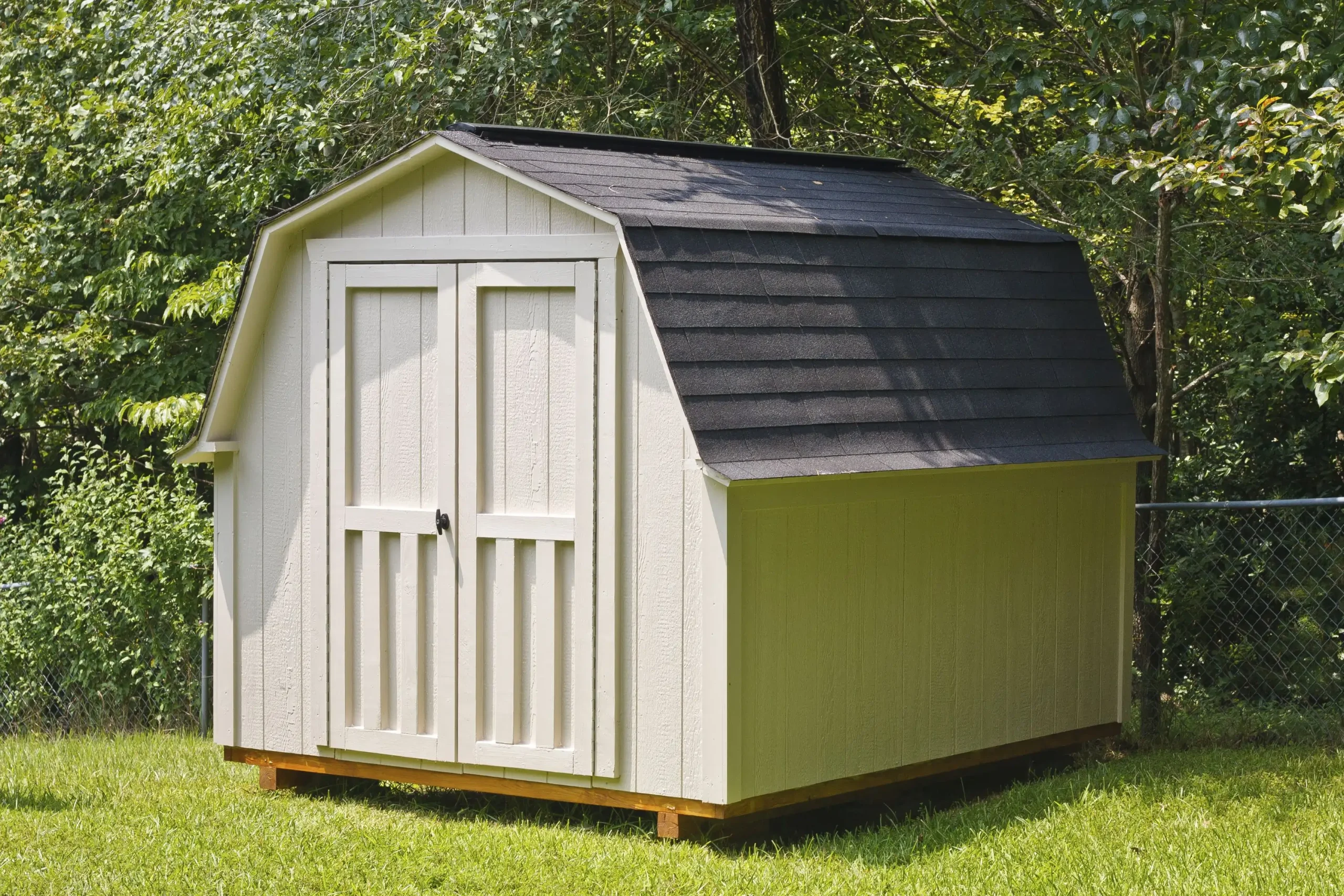 custom multi-purpose shed combining garden storage and workspace