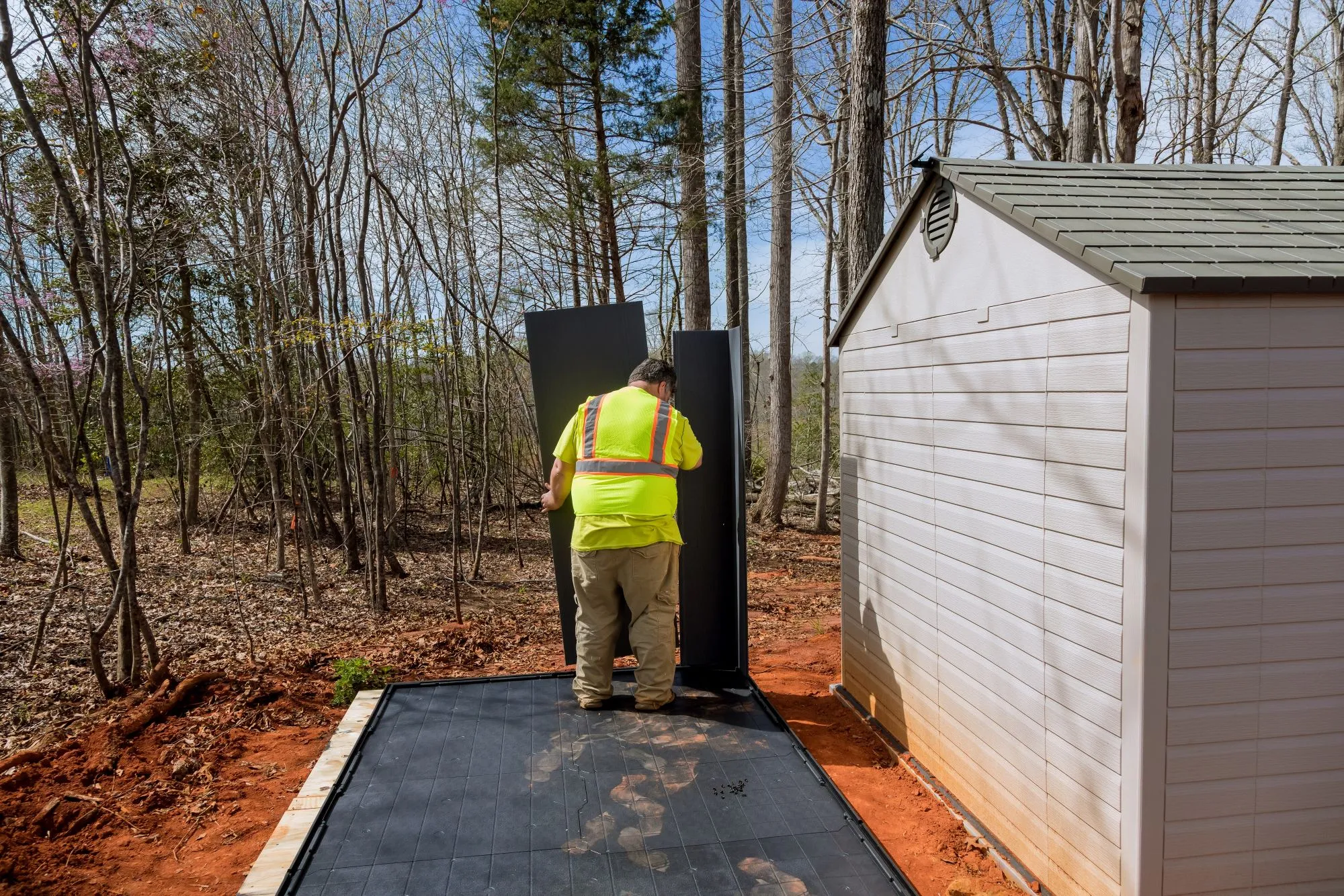 Custom shed showing features that affect construction cost